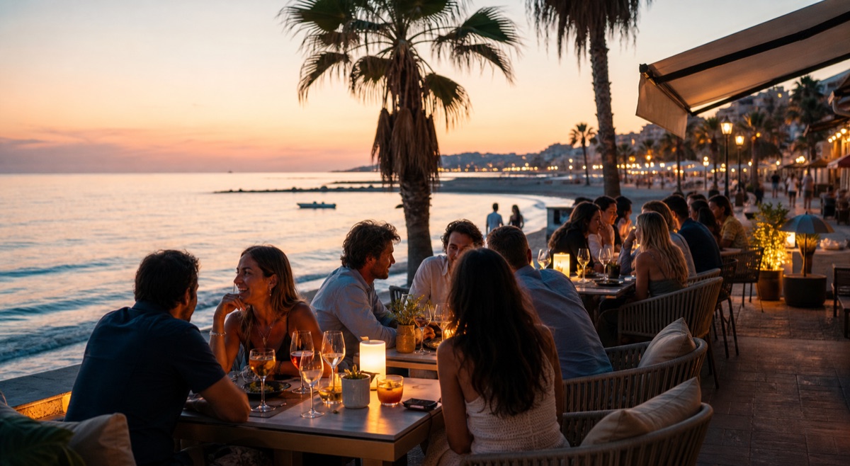 Drinks by the sea in Fuengirola